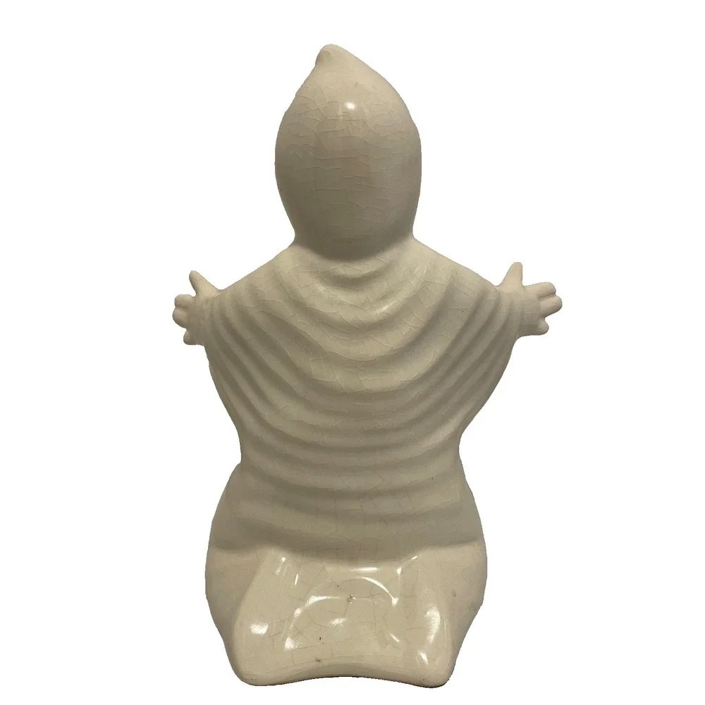 Vintage Ceramic Halloween Ghost & Jack-O'-Lantern‎ Wide Open Arms